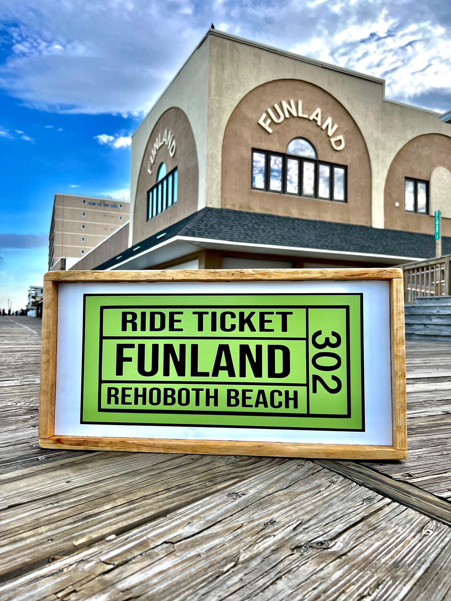 Funland Ticket Sign