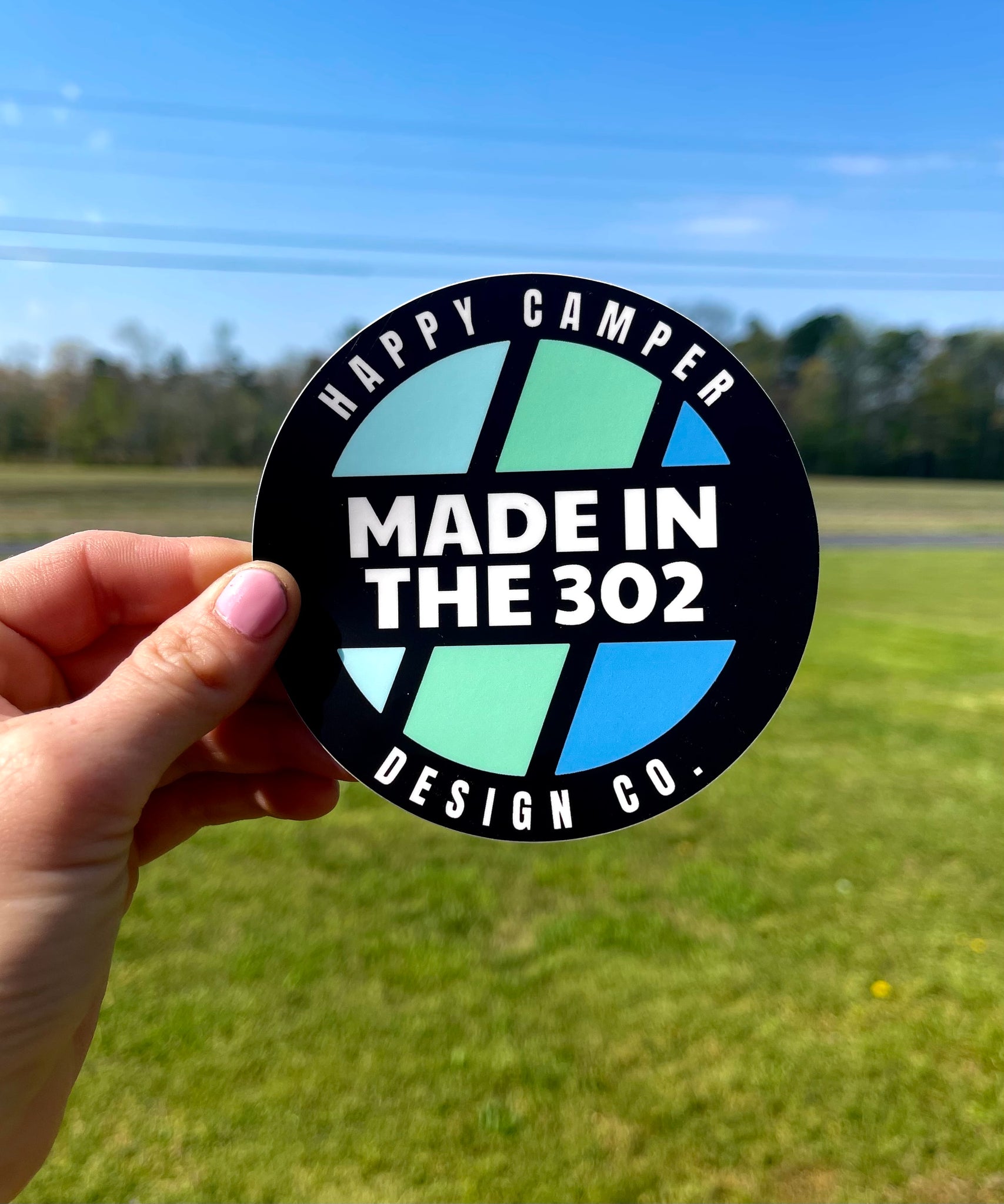 Made in the 302 Decal Round Sticker